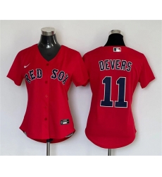 Women Boston Red Sox 11 Rafael Devers Red Cool Base Stitched Jersey Women Boston Red Sox 11 Rafael Devers Red Cool Base Stitched Jersey