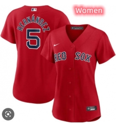 Women Boston Red Sox 5 Enrique Hernandez Red Jersey Women Boston Red Sox 5 Enrique Hernandez Red Jersey