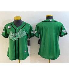 Women Philadelphia Eagles Blank Green With 3 Star C Patch Cool Base Stitched Baseball Jersey 28Run Small 29 3 Women Philadelphia Eagles Blank Green With 3 Star C Patch Cool Base Stitched Baseball Jersey 28Run Small 29 3