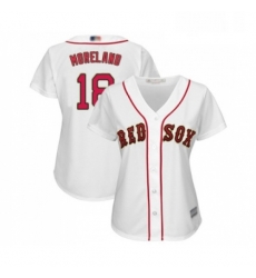 Womens Boston Red Sox 18 Mitch Moreland Authentic White 2019 Gold Program Cool Base Baseball Jersey Womens Boston Red Sox 18 Mitch Moreland Authentic White 2019 Gold Program Cool Base Baseball Jersey