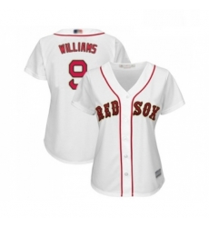 Womens Boston Red Sox 9 Ted Williams Authentic White 2019 Gold Program Cool Base Baseball Jersey Womens Boston Red Sox 9 Ted Williams Authentic White 2019 Gold Program Cool Base Baseball Jersey