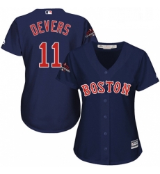 Womens Majestic Boston Red Sox 11 Rafael Devers Authentic Navy Blue Alternate Road 2018 World Series Champions MLB Jersey Womens Majestic Boston Red Sox 11 Rafael Devers Authentic Navy Blue Alternate Road 2018 World Series Champions MLB Jersey