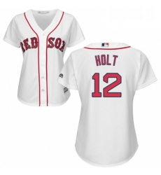 Womens Majestic Boston Red Sox 12 Brock Holt Authentic White Home MLB Jersey Womens Majestic Boston Red Sox 12 Brock Holt Authentic White Home MLB Jersey