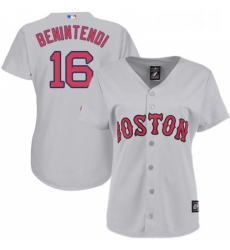 Womens Majestic Boston Red Sox 16 Andrew Benintendi Authentic Grey Road MLB Jersey Womens Majestic Boston Red Sox 16 Andrew Benintendi Authentic Grey Road MLB Jersey