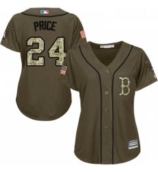 Womens Majestic Boston Red Sox 24 David Price Authentic Green Salute to Service MLB Jersey Womens Majestic Boston Red Sox 24 David Price Authentic Green Salute to Service MLB Jersey