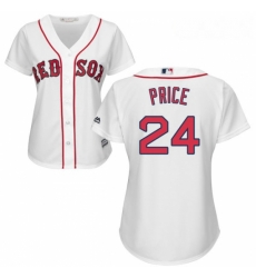 Womens Majestic Boston Red Sox 24 David Price Replica White Home MLB Jersey Womens Majestic Boston Red Sox 24 David Price Replica White Home MLB Jersey