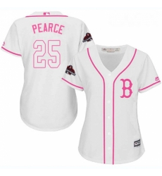 Womens Majestic Boston Red Sox 25 Steve Pearce Authentic White Fashion 2018 World Series Champions MLB Jersey Womens Majestic Boston Red Sox 25 Steve Pearce Authentic White Fashion 2018 World Series Champions MLB Jersey