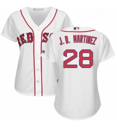 Womens Majestic Boston Red Sox 28 J D Martinez Replica White Home MLB Jersey Womens Majestic Boston Red Sox 28 J D Martinez Replica White Home MLB Jersey