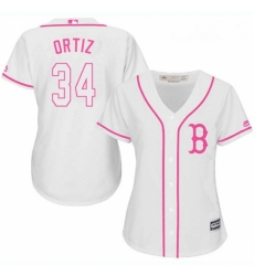 Womens Majestic Boston Red Sox 34 David Ortiz Replica White Fashion MLB Jersey Womens Majestic Boston Red Sox 34 David Ortiz Replica White Fashion MLB Jersey