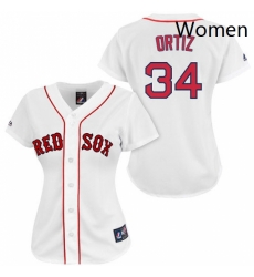 Womens Majestic Boston Red Sox 34 David Ortiz Replica White MLB Jersey Womens Majestic Boston Red Sox 34 David Ortiz Replica White MLB Jersey