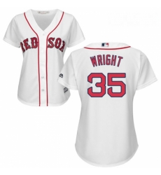 Womens Majestic Boston Red Sox 35 Steven Wright Replica White Home MLB Jersey Womens Majestic Boston Red Sox 35 Steven Wright Replica White Home MLB Jersey