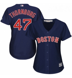 Womens Majestic Boston Red Sox 47 Tyler Thornburg Replica Navy Blue Alternate Road MLB Jersey Womens Majestic Boston Red Sox 47 Tyler Thornburg Replica Navy Blue Alternate Road MLB Jersey