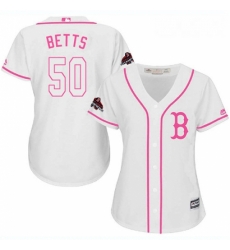 Womens Majestic Boston Red Sox 50 Mookie Betts Authentic White Fashion 2018 World Series Champions MLB Jersey Womens Majestic Boston Red Sox 50 Mookie Betts Authentic White Fashion 2018 World Series Champions MLB Jersey