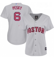 Womens Majestic Boston Red Sox 6 Johnny Pesky Authentic Grey Road MLB Jersey Womens Majestic Boston Red Sox 6 Johnny Pesky Authentic Grey Road MLB Jersey