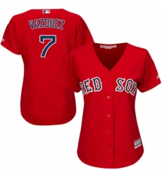 Womens Majestic Boston Red Sox 7 Christian Vazquez Authentic Red Alternate Home MLB Jersey Womens Majestic Boston Red Sox 7 Christian Vazquez Authentic Red Alternate Home MLB Jersey