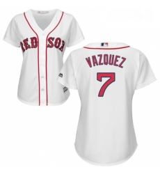 Womens Majestic Boston Red Sox 7 Christian Vazquez Replica White Home MLB Jersey Womens Majestic Boston Red Sox 7 Christian Vazquez Replica White Home MLB Jersey
