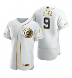 Chicago Cubs 9 Javier Baez White Nike Mens Authentic Golden Edition MLB Jersey Chicago Cubs 9 Javier Baez White Nike Mens Authentic Golden Edition MLB Jersey