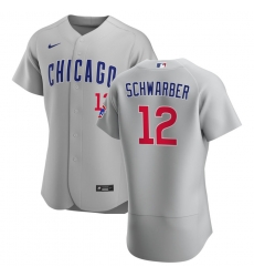 Men Chicago Cubs 12 Kyle Schwarber Men Nike Gray Road 2020 Flex Base Team Jersey Men Chicago Cubs 12 Kyle Schwarber Men Nike Gray Road 2020 Flex Base Team Jersey