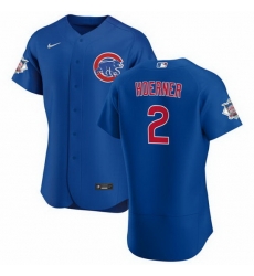 Men Chicago Cubs 2 Nico Hoerner Blue Flex Base Stitched jersey Men Chicago Cubs 2 Nico Hoerner Blue Flex Base Stitched jersey