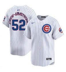 Men Chicago Cubs 52 Pete Crow Armstrong White Home Limited Stitched Baseball Jersey Men Chicago Cubs 52 Pete Crow Armstrong White Home Limited Stitched Baseball Jersey
