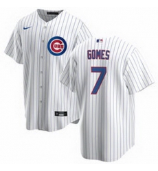 Men Chicago Cubs 7 Yan Gomes White Cool Base Stitched Baseball jersey Men Chicago Cubs 7 Yan Gomes White Cool Base Stitched Baseball jersey
