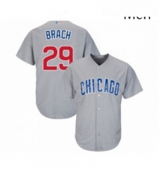 Mens Chicago Cubs 29 Brad Brach Replica Grey Road Cool Base Baseball Jersey Mens Chicago Cubs 29 Brad Brach Replica Grey Road Cool Base Baseball Jersey