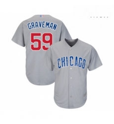 Mens Chicago Cubs 59 Kendall Graveman Replica Grey Road Cool Base Baseball Jersey Mens Chicago Cubs 59 Kendall Graveman Replica Grey Road Cool Base Baseball Jersey