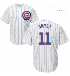 Mens Majestic Chicago Cubs 11 Drew Smyly Replica White Home Cool Base MLB Jersey Mens Majestic Chicago Cubs 11 Drew Smyly Replica White Home Cool Base MLB Jersey