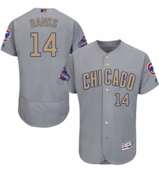 Mens Majestic Chicago Cubs 14 Ernie Banks Authentic Gray 2017 Gold Champion Flex Base MLB Jersey Mens Majestic Chicago Cubs 14 Ernie Banks Authentic Gray 2017 Gold Champion Flex Base MLB Jersey