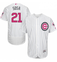 Mens Majestic Chicago Cubs 21 Sammy Sosa Authentic White 2016 Mothers Day Fashion Flex Base MLB Jersey Mens Majestic Chicago Cubs 21 Sammy Sosa Authentic White 2016 Mothers Day Fashion Flex Base MLB Jersey