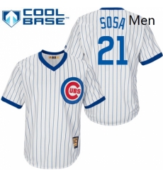 Mens Majestic Chicago Cubs 21 Sammy Sosa Authentic White Home Cooperstown MLB Jersey Mens Majestic Chicago Cubs 21 Sammy Sosa Authentic White Home Cooperstown MLB Jersey