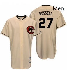 Mens Majestic Chicago Cubs 27 Addison Russell Replica Cream Cooperstown Throwback MLB Jersey Mens Majestic Chicago Cubs 27 Addison Russell Replica Cream Cooperstown Throwback MLB Jersey
