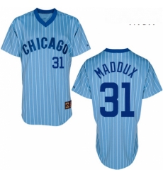 Mens Majestic Chicago Cubs 31 Greg Maddux Authentic BlueWhite Strip Cooperstown Throwback MLB Jersey Mens Majestic Chicago Cubs 31 Greg Maddux Authentic BlueWhite Strip Cooperstown Throwback MLB Jersey