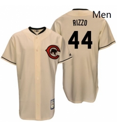 Mens Majestic Chicago Cubs 44 Anthony Rizzo Authentic Cream Cooperstown Throwback MLB Jersey Mens Majestic Chicago Cubs 44 Anthony Rizzo Authentic Cream Cooperstown Throwback MLB Jersey