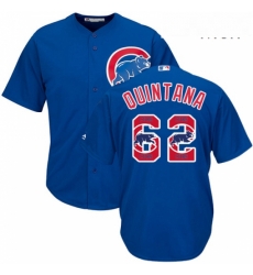 Mens Majestic Chicago Cubs 62 Jose Quintana Authentic Royal Blue Team Logo Fashion Cool Base MLB Jersey Mens Majestic Chicago Cubs 62 Jose Quintana Authentic Royal Blue Team Logo Fashion Cool Base MLB Jersey