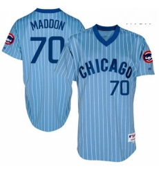 Mens Majestic Chicago Cubs 70 Joe Maddon Authentic Blue Cooperstown Throwback MLB Jersey Mens Majestic Chicago Cubs 70 Joe Maddon Authentic Blue Cooperstown Throwback MLB Jersey