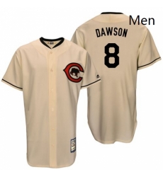 Mens Majestic Chicago Cubs 8 Andre Dawson Replica Cream Cooperstown Throwback MLB Jersey Mens Majestic Chicago Cubs 8 Andre Dawson Replica Cream Cooperstown Throwback MLB Jersey