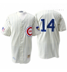 Mens Mitchell and Ness Chicago Cubs 14 Ernie Banks Replica Cream 1969 Throwback MLB Jersey Mens Mitchell and Ness Chicago Cubs 14 Ernie Banks Replica Cream 1969 Throwback MLB Jersey