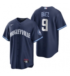 Youth Cubs Wrigleyville Javier Baez Navy City Connect Replica Jersey Youth Cubs Wrigleyville Javier Baez Navy City Connect Replica Jersey