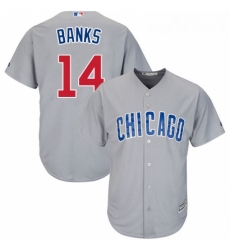 Youth Majestic Chicago Cubs 14 Ernie Banks Authentic Grey Road Cool Base MLB Jersey Youth Majestic Chicago Cubs 14 Ernie Banks Authentic Grey Road Cool Base MLB Jersey