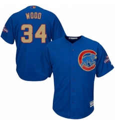 Youth Majestic Chicago Cubs 34 Kerry Wood Authentic Royal Blue 2017 Gold Champion Cool Base MLB Jersey Youth Majestic Chicago Cubs 34 Kerry Wood Authentic Royal Blue 2017 Gold Champion Cool Base MLB Jersey