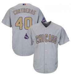 Youth Majestic Chicago Cubs 40 Willson Contreras Authentic Gray 2017 Gold Champion Cool Base MLB Jersey Youth Majestic Chicago Cubs 40 Willson Contreras Authentic Gray 2017 Gold Champion Cool Base MLB Jersey