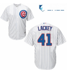 Youth Majestic Chicago Cubs 41 John Lackey Authentic White Home Cool Base MLB Jersey Youth Majestic Chicago Cubs 41 John Lackey Authentic White Home Cool Base MLB Jersey