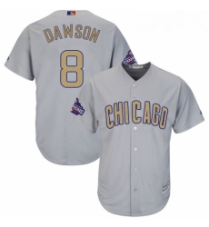Youth Majestic Chicago Cubs 8 Andre Dawson Authentic Gray 2017 Gold Champion Cool Base MLB Jersey Youth Majestic Chicago Cubs 8 Andre Dawson Authentic Gray 2017 Gold Champion Cool Base MLB Jersey