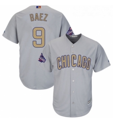 Youth Majestic Chicago Cubs 9 Javier Baez Authentic Gray 2017 Gold Champion Cool Base MLB Jersey Youth Majestic Chicago Cubs 9 Javier Baez Authentic Gray 2017 Gold Champion Cool Base MLB Jersey