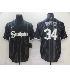 Chicago White Sox 34 Michael Kopech Black 2021 City Connect Cool Base Jersey Chicago White Sox 34 Michael Kopech Black 2021 City Connect Cool Base Jersey
