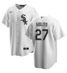 Men Chicago White Sox 27 Lucas Giolito White Cool Base Stitched Jersey Men Chicago White Sox 27 Lucas Giolito White Cool Base Stitched Jersey