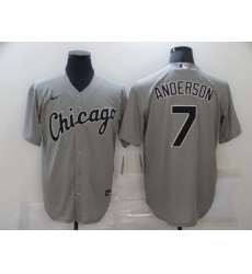 Men Chicago White Sox 7 Tim Anderson Grey Stitched MLB Cool Base Nike Jersey Men Chicago White Sox 7 Tim Anderson Grey Stitched MLB Cool Base Nike Jersey