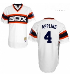 Mens Mitchell and Ness 1983 Chicago White Sox 4 Luke Appling Authentic White Throwback MLB Jersey Mens Mitchell and Ness 1983 Chicago White Sox 4 Luke Appling Authentic White Throwback MLB Jersey
