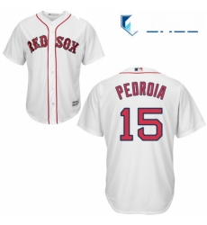 Youth Majestic Boston Red Sox 15 Dustin Pedroia Replica White Home Cool Base MLB Jersey Youth Majestic Boston Red Sox 15 Dustin Pedroia Replica White Home Cool Base MLB Jersey